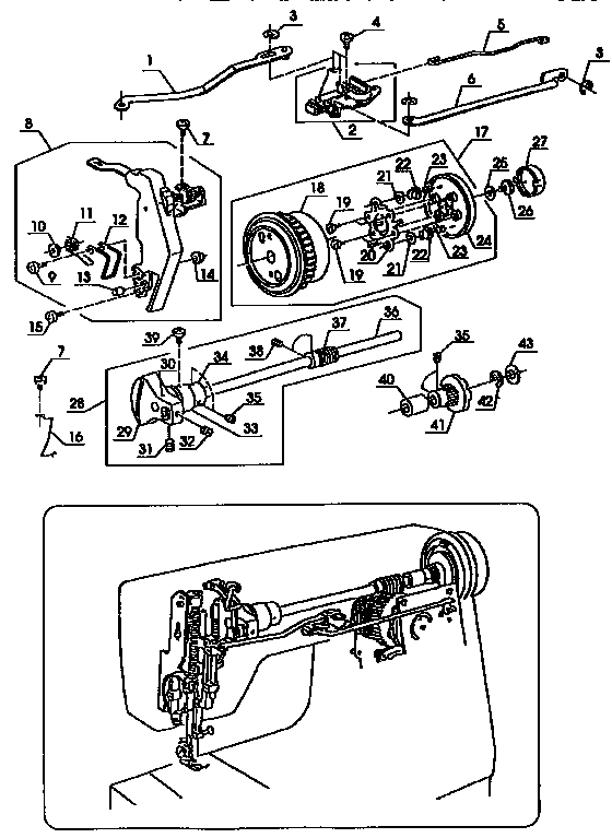 Zigzag guide assembly