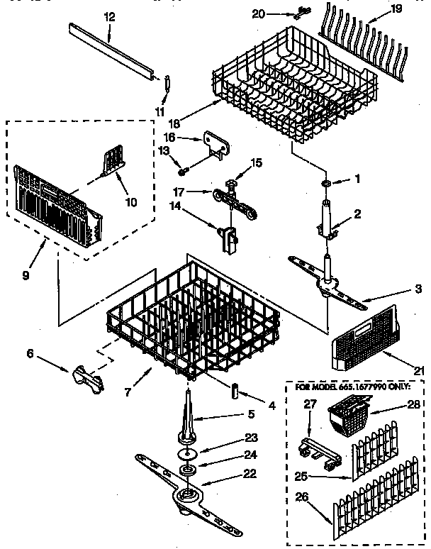Dishrack parts