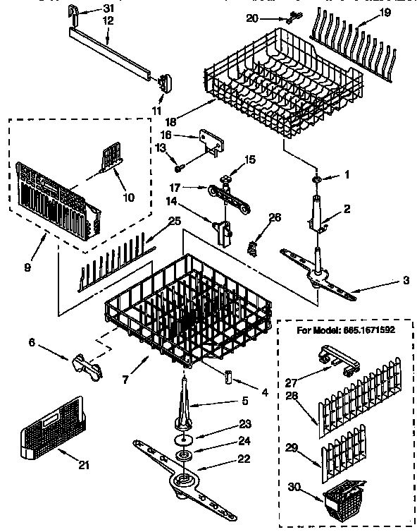 Dishrack parts