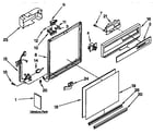 Kenmore 6651691192 frame and console parts diagram