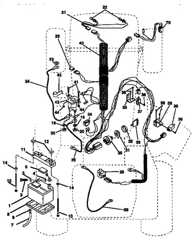 18 hp 42" tractor, electrical
