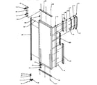 Amana SXD25NP2-P1162433W refrigerator door hinge and trim parts diagram
