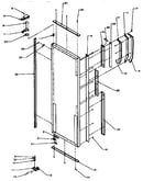 Refrigerator door hinge and trim parts