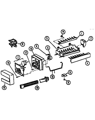 8 cube compact ice maker - assembly no. d7824702