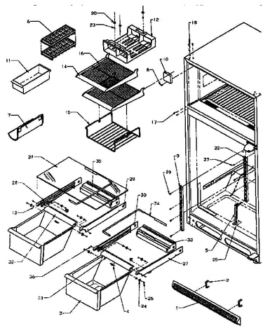 Cabinet shelving