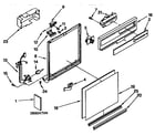 Kenmore 6651581593 frame and console parts diagram
