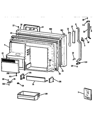 Freezer door
