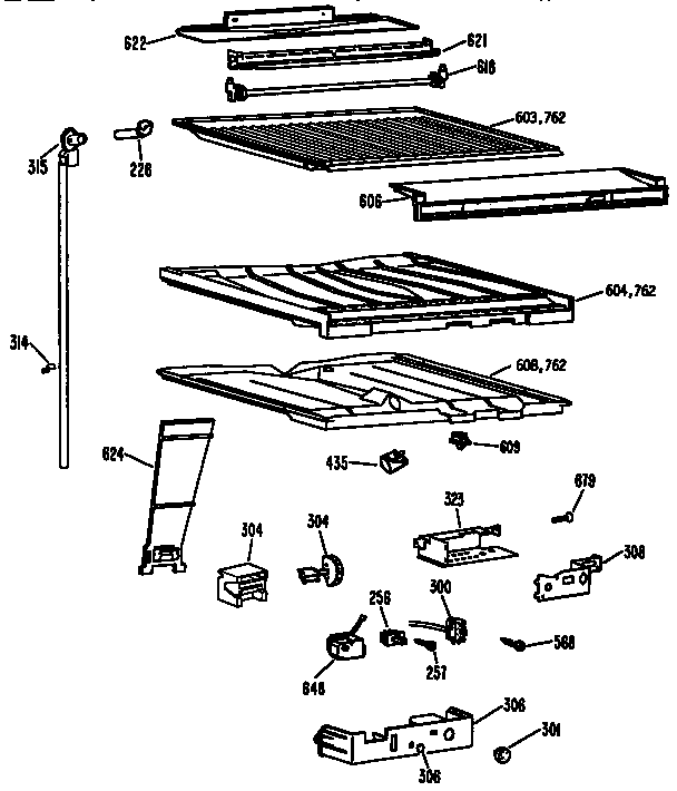 Compartment separator parts