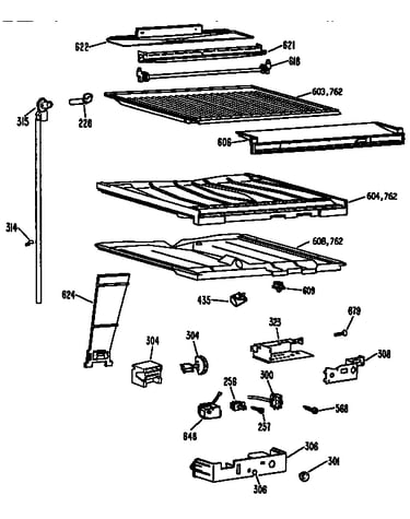Compartment separator parts