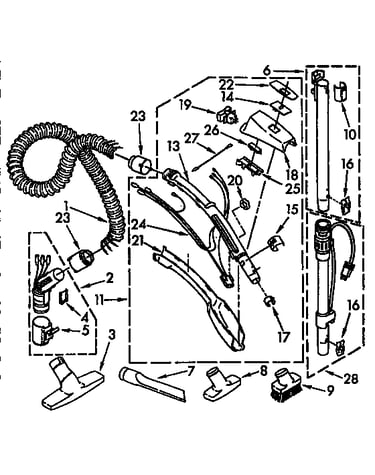 Hose and attachment parts