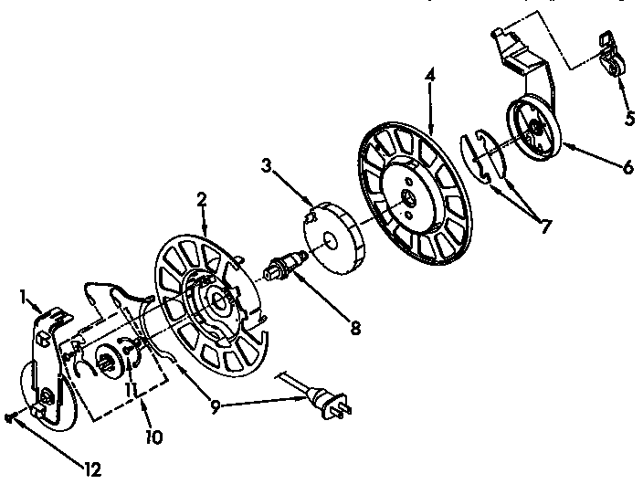 Power cord reel parts