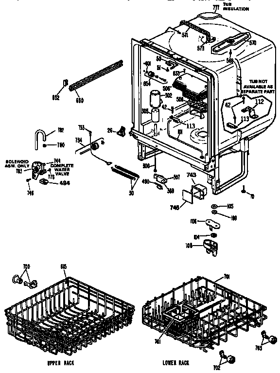 TUB AND RACK