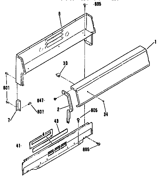 Backguard section