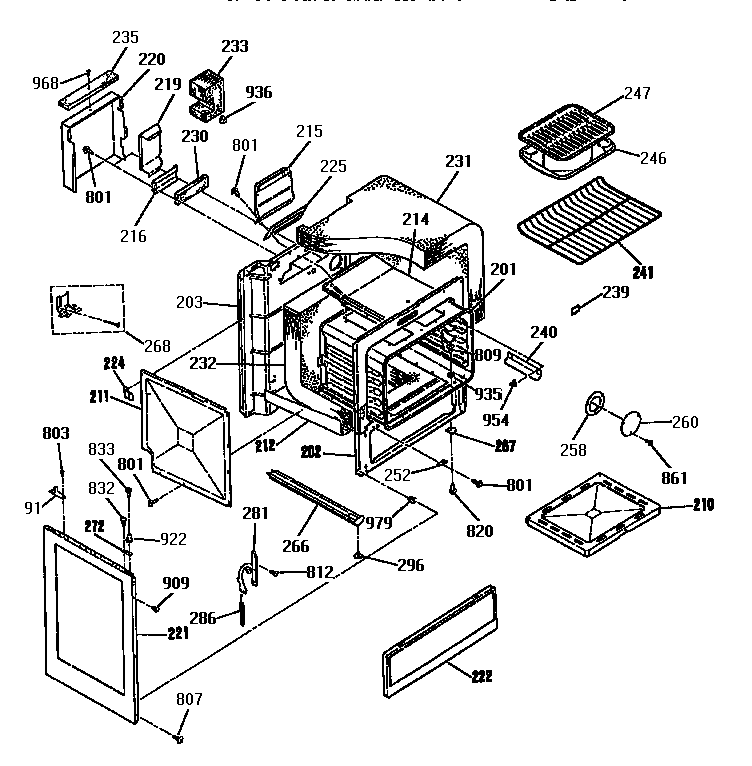Oven body section