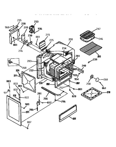 Oven body section