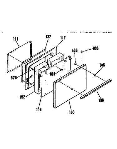 Oven door section