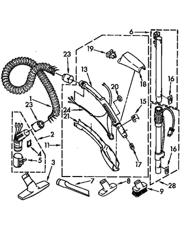 Hose and attachment parts