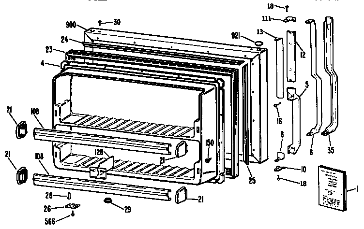 Freezer door