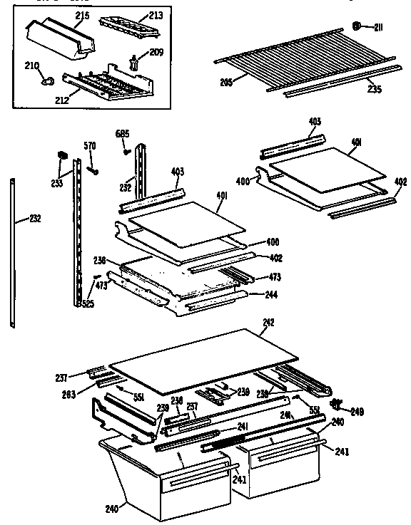 Shelf parts