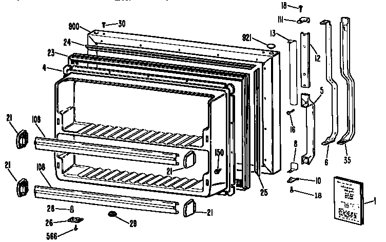 Freezer door