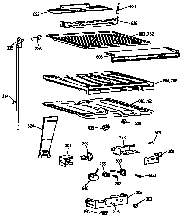 Compartment separator parts