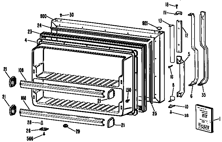 Freezer door