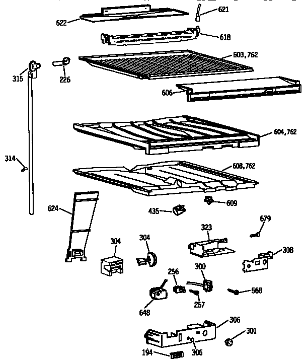 Compartment separator parts