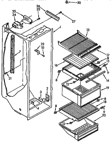 Refrigerator liner parts