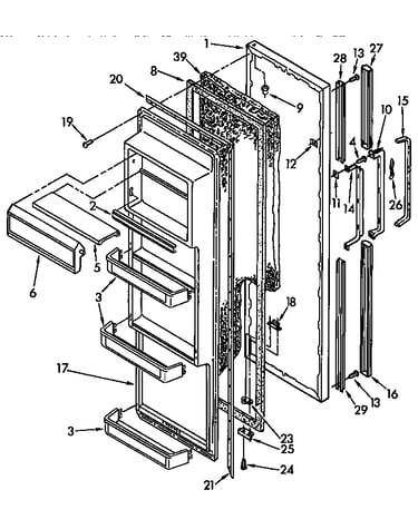Refrigerator door parts