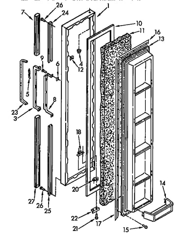 Freezer door parts