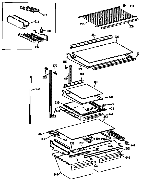 SHELVES AND ACCESSORIES