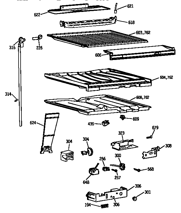 Comparment separator/divider block
