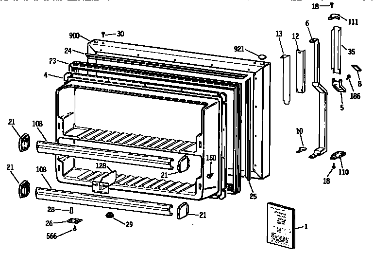 Freezer door