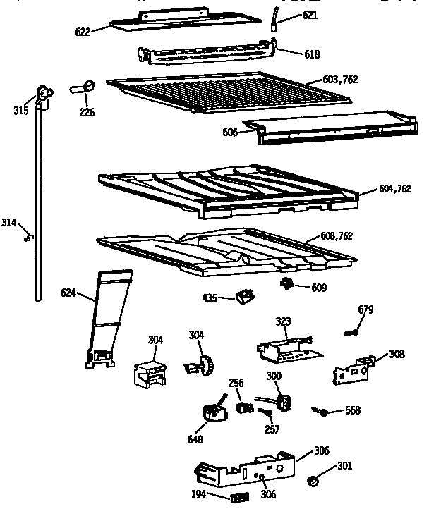 Compatrment separator parts