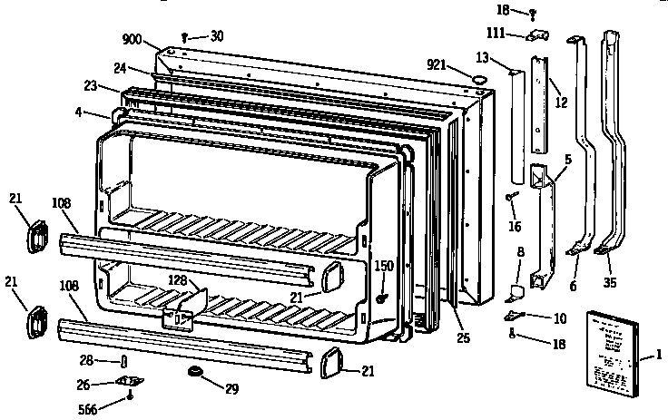 Freezer door