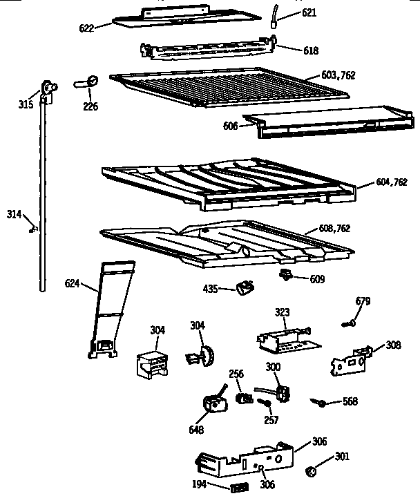 Compartment separator parts