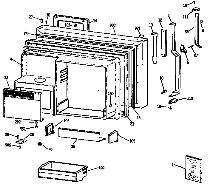 Freezer door