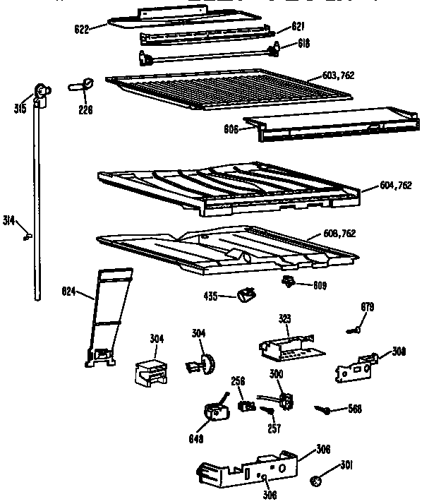 Compartment separator parts