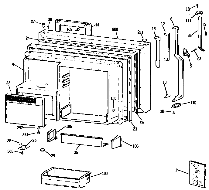 Freezer door
