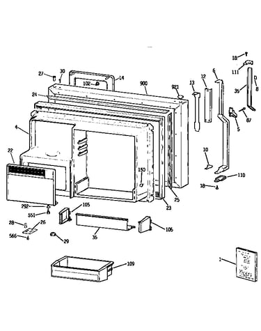 Freezer door