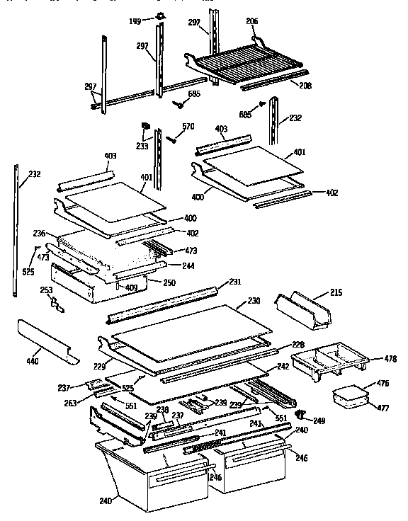 Shelf parts