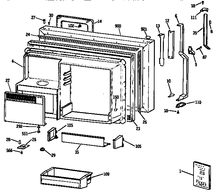 Freezer door
