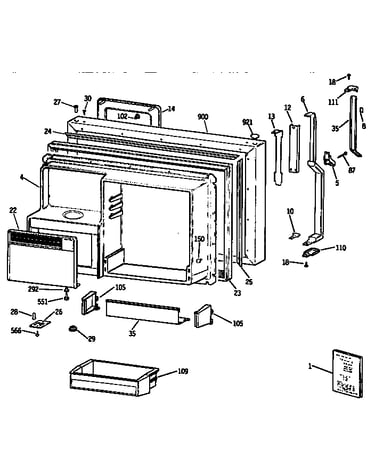 Freezer door
