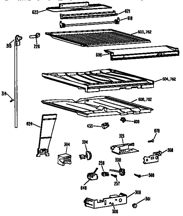 Compartment separator parts