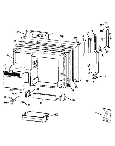 Freezer door