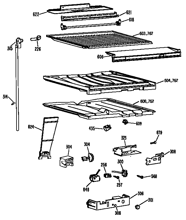 Compartment separator parts