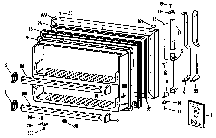 Freezer door