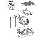 Kenmore 3639778715 shelf parts diagram