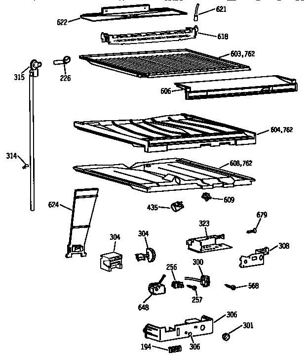 Compartment separator parts