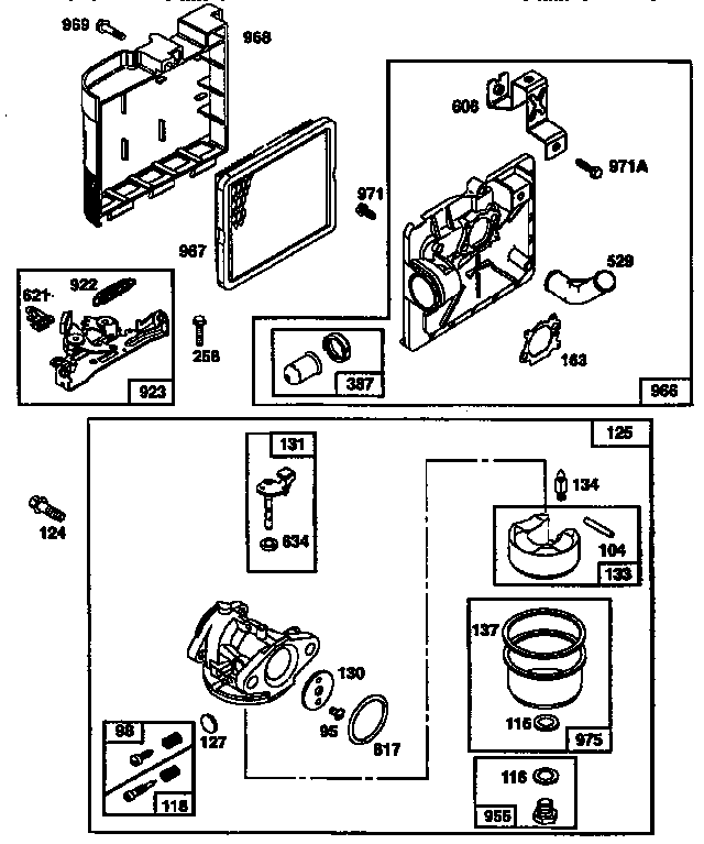 CARBURETOR AND AIR CLEANER ASSEMBLY